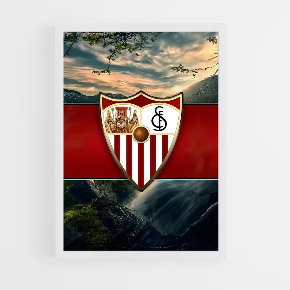 Poster Sevilla Écusson Élégant – affiche Football (vue 3)