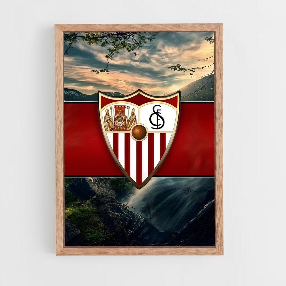 Poster Sevilla Écusson Élégant – affiche Football (vue 4)