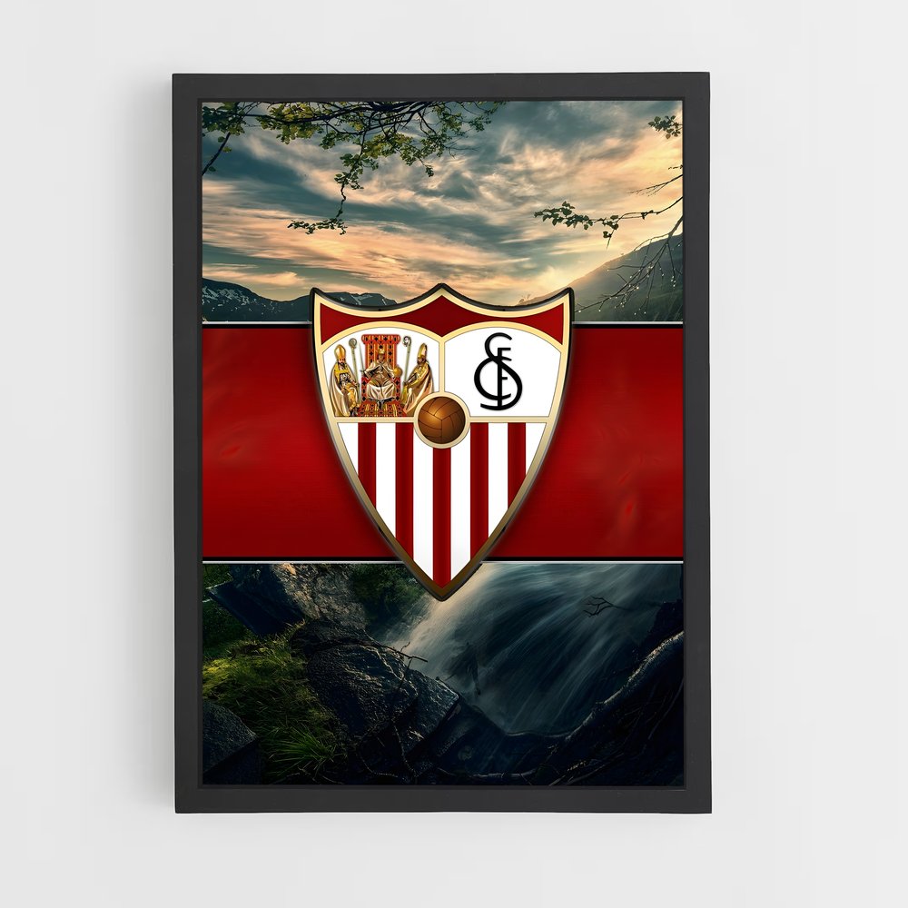 Poster Sevilla Écusson Élégant – affiche Football (vue 2)