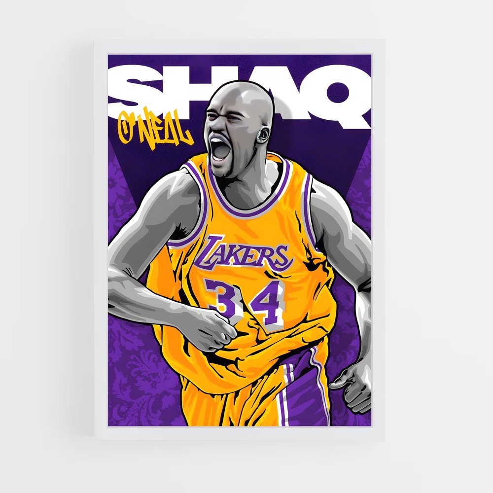 Poster Shaq Lakers Dominance – affiche Basketball (vue 3)