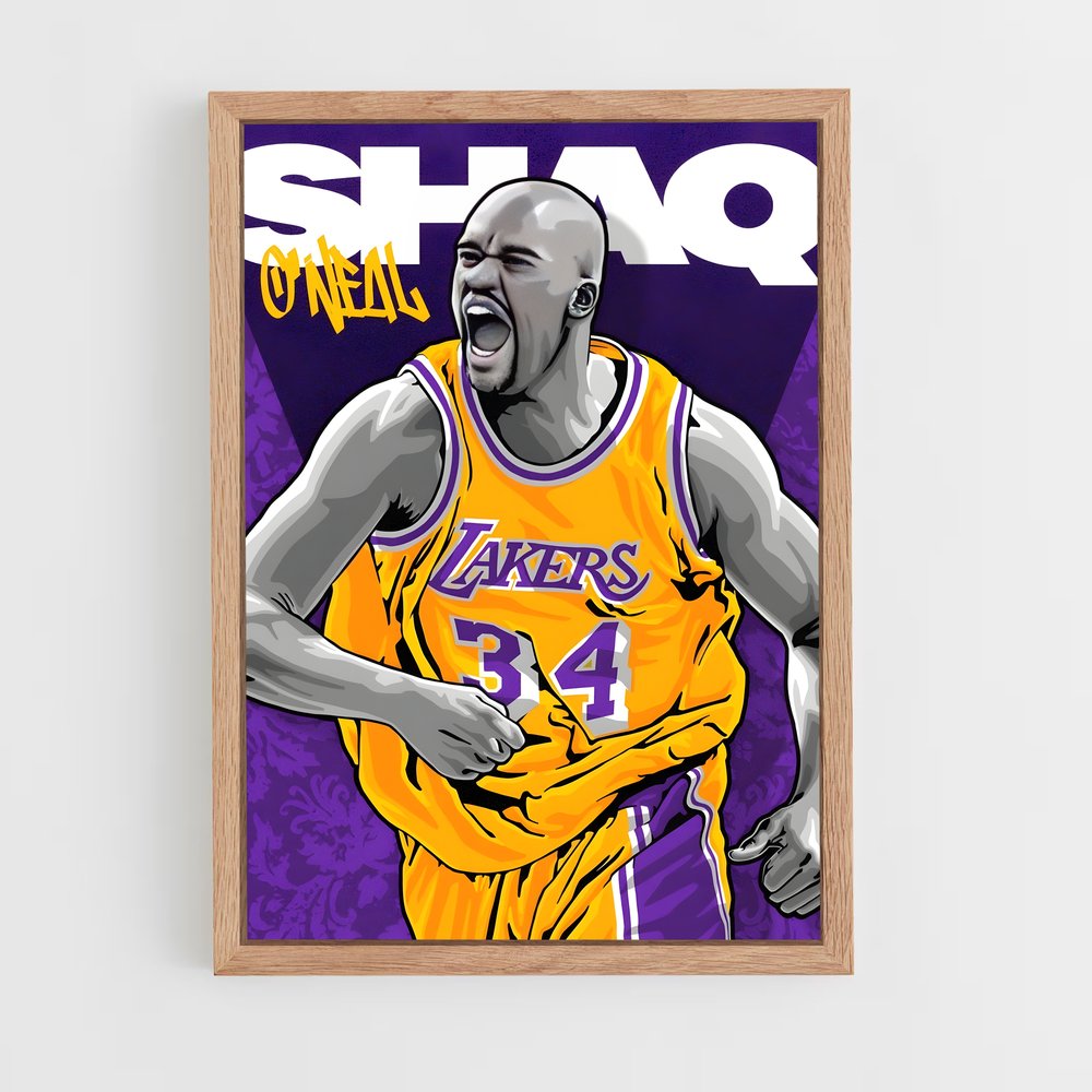 Poster Shaq Lakers Dominance – affiche Basketball (vue 4)