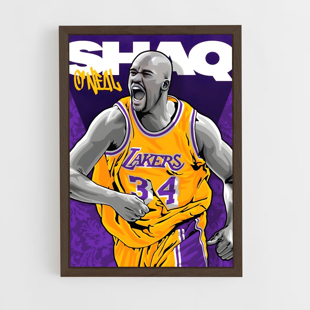 Poster Shaq Lakers Dominance – affiche Basketball (vue 5)