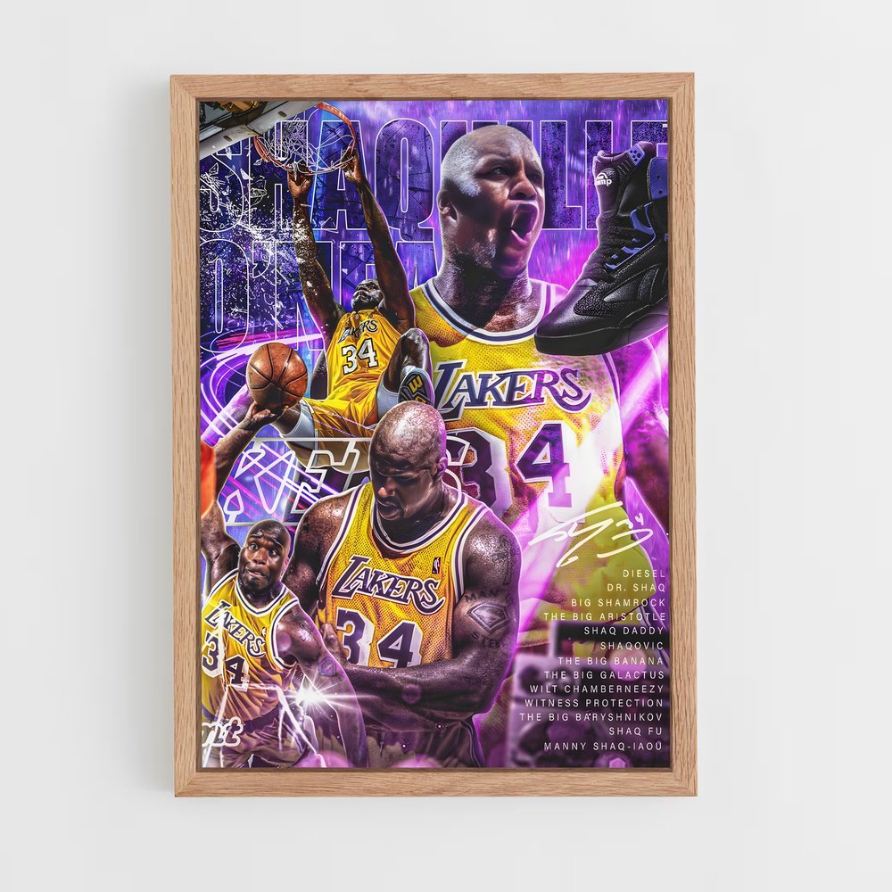 Poster Basketball Lakers Légende (vue 4)