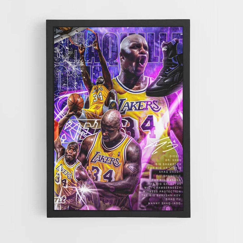 Poster Basketball Lakers Légende (vue 2)