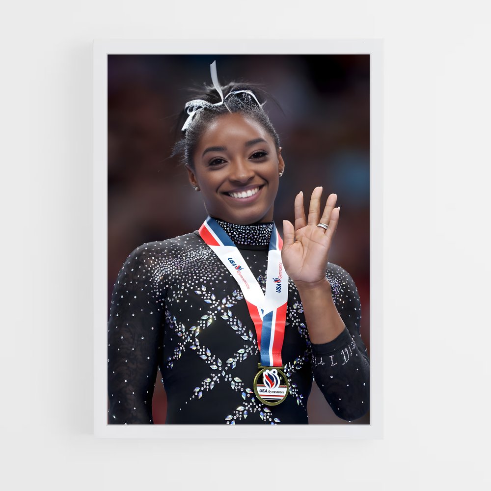 Poster Simone Biles Salut – affiche Jeux Olympiques (vue 3)