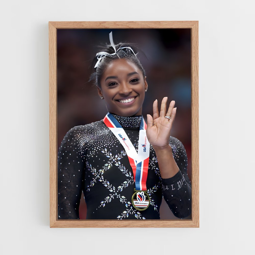 Poster Simone Biles Salut – affiche Jeux Olympiques (vue 4)