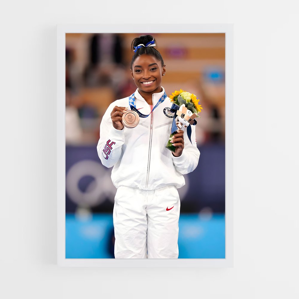 Poster Simone Biles Médaille – affiche Jeux Olympiques (vue 3)