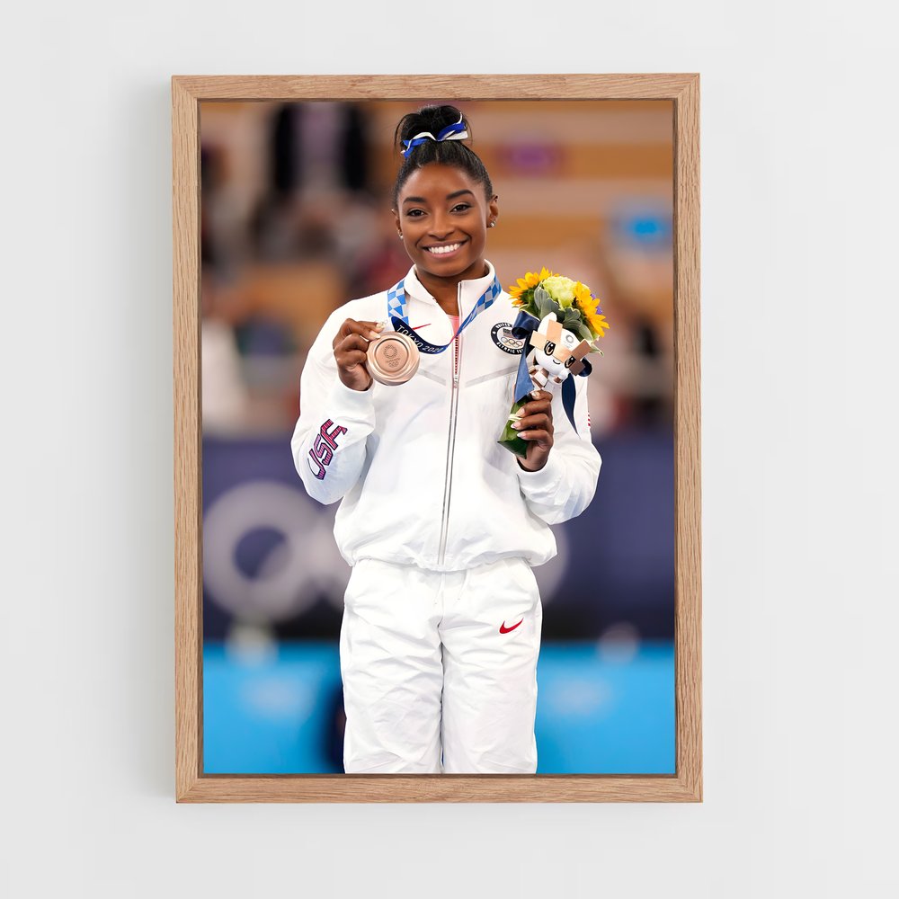 Poster Simone Biles Médaille – affiche Jeux Olympiques (vue 4)