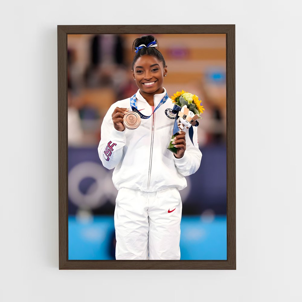 Poster Simone Biles Médaille – affiche Jeux Olympiques (vue 5)