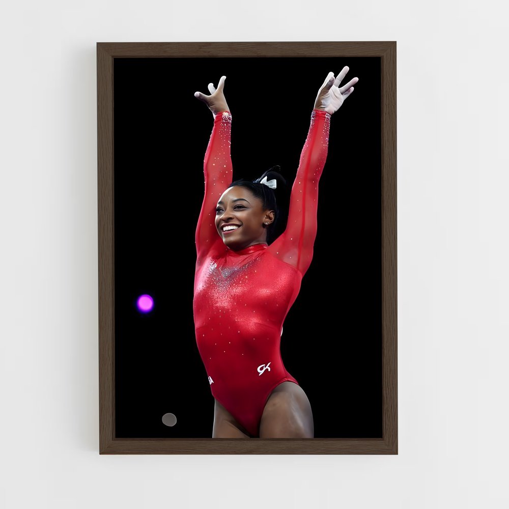 Poster Simone Biles Rouge – affiche Jeux Olympiques (vue 5)
