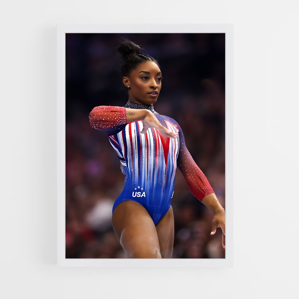 Poster Simone Biles USA – affiche Jeux Olympiques (vue 3)