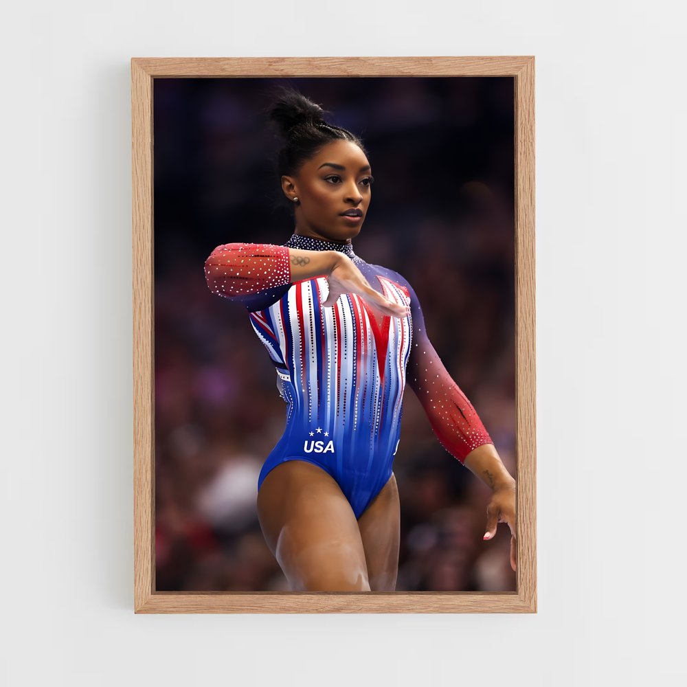 Poster Simone Biles USA – affiche Jeux Olympiques (vue 4)