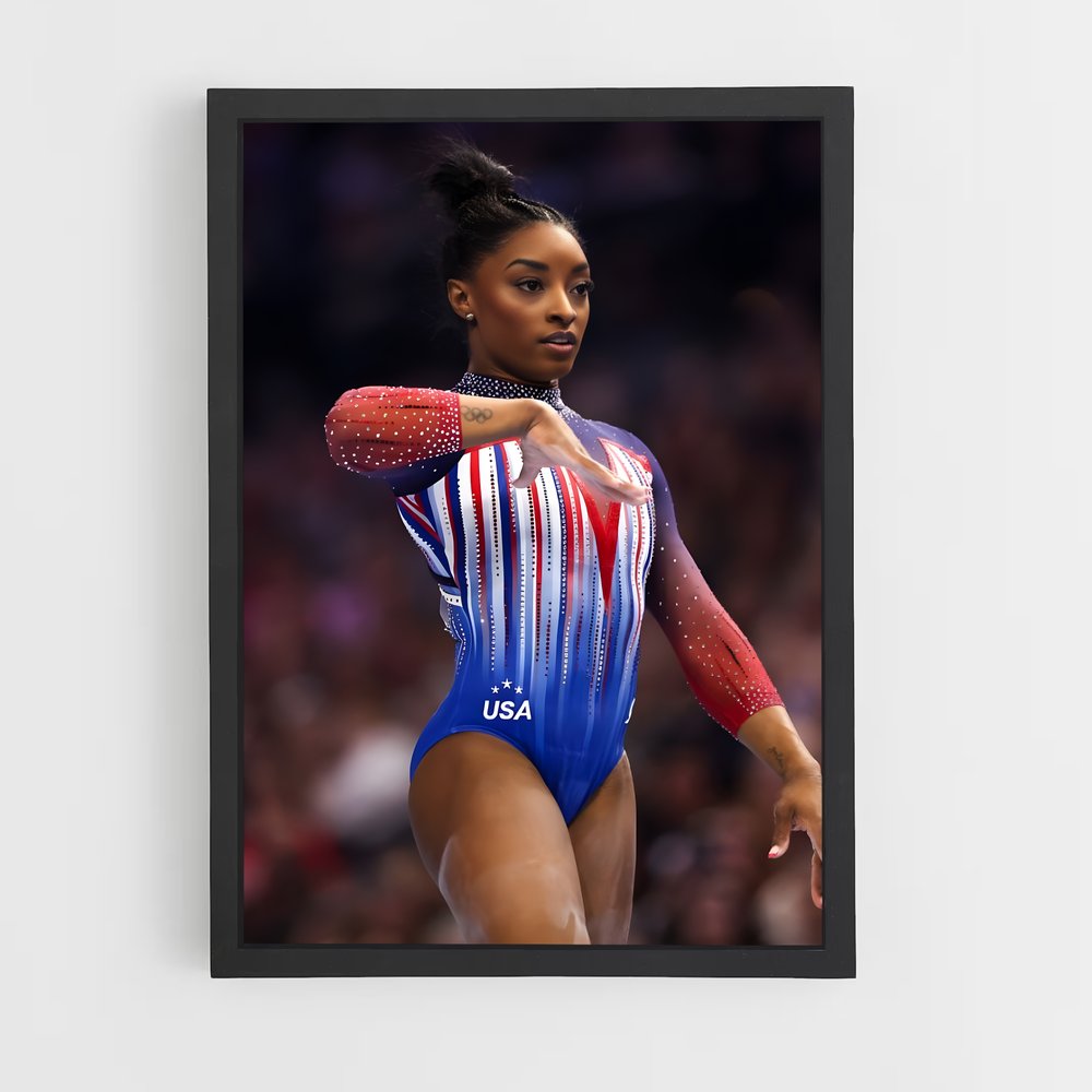 Poster Simone Biles USA – affiche Jeux Olympiques (vue 2)