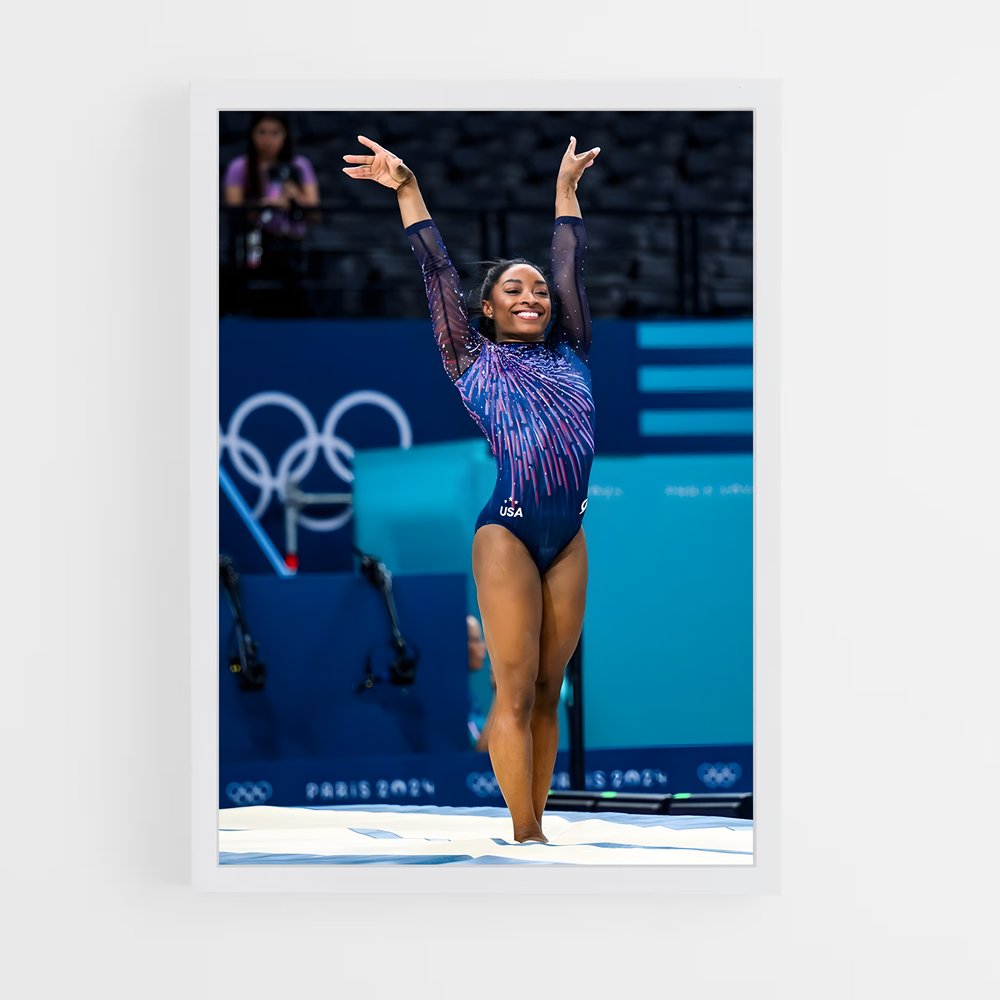 Poster Sol Simone Biles – affiche Jeux Olympiques (vue 3)
