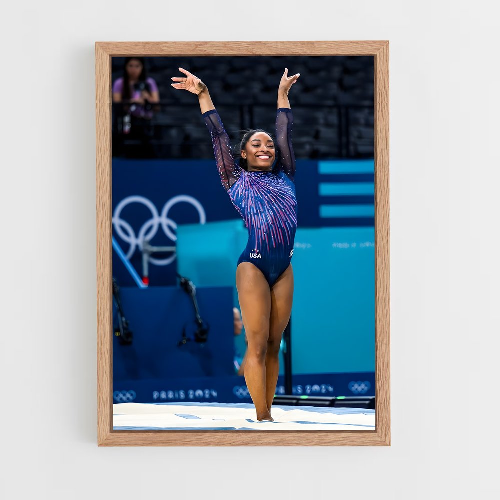 Poster Sol Simone Biles – affiche Jeux Olympiques (vue 4)