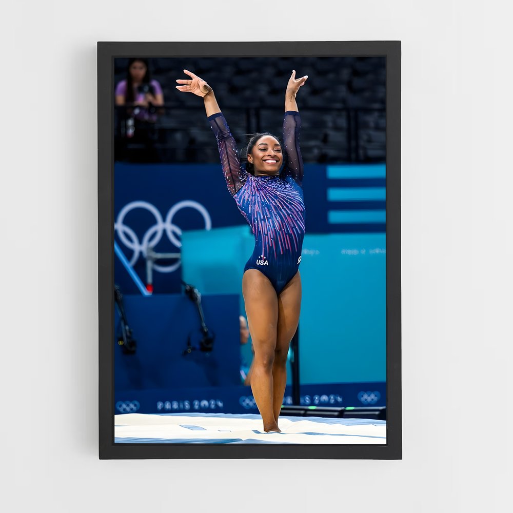 Poster Sol Simone Biles – affiche Jeux Olympiques (vue 2)