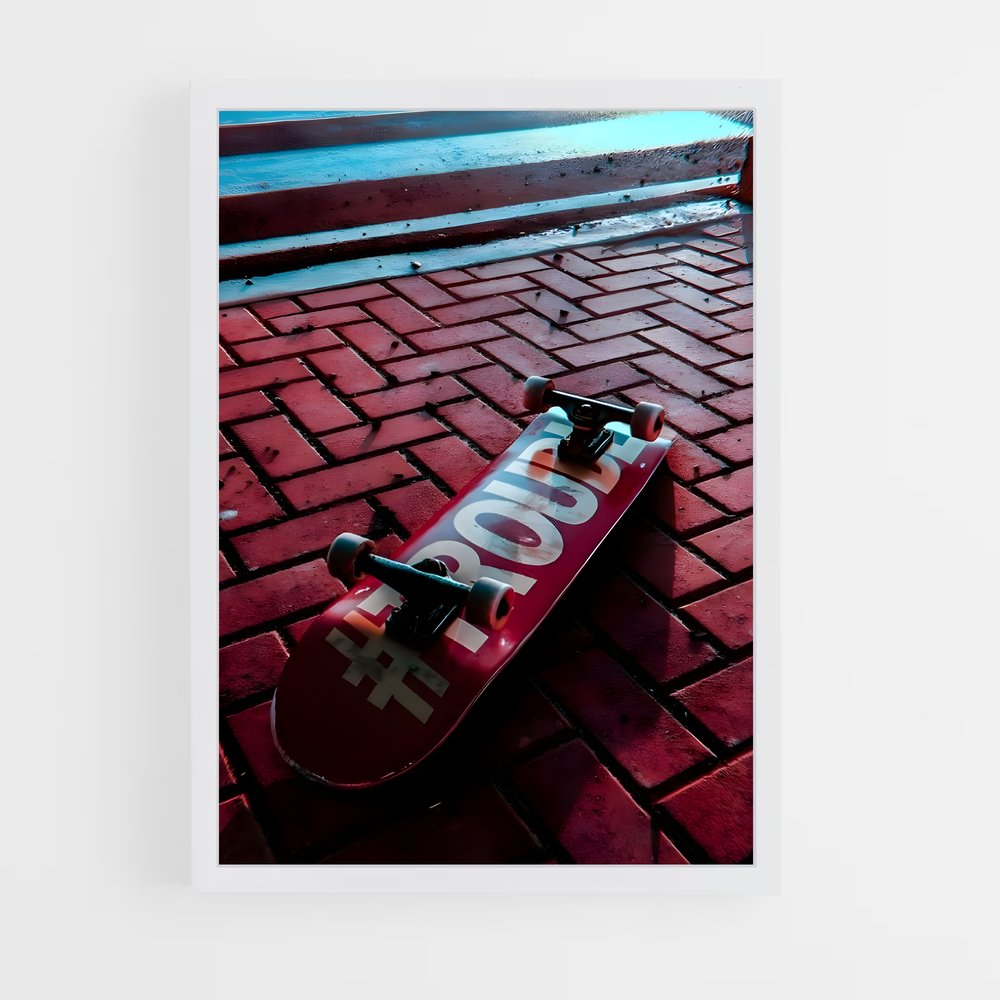 Poster Red Skate Vibes – affiche Skateboard (vue 3)