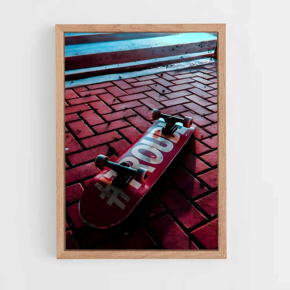 Poster Red Skate Vibes – affiche Skateboard (vue 4)