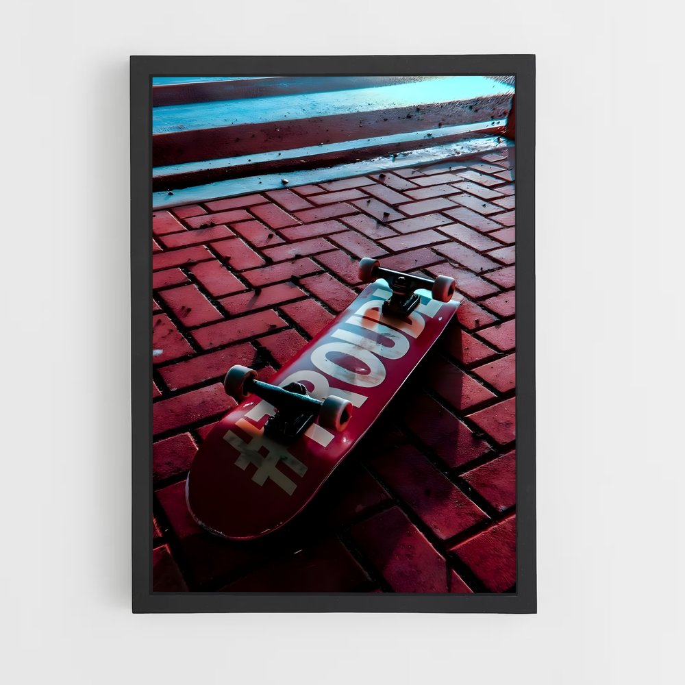 Poster Red Skate Vibes – affiche Skateboard (vue 2)