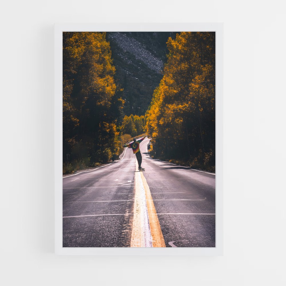 Poster Liberté d'Automne – affiche Skateboard (vue 3)