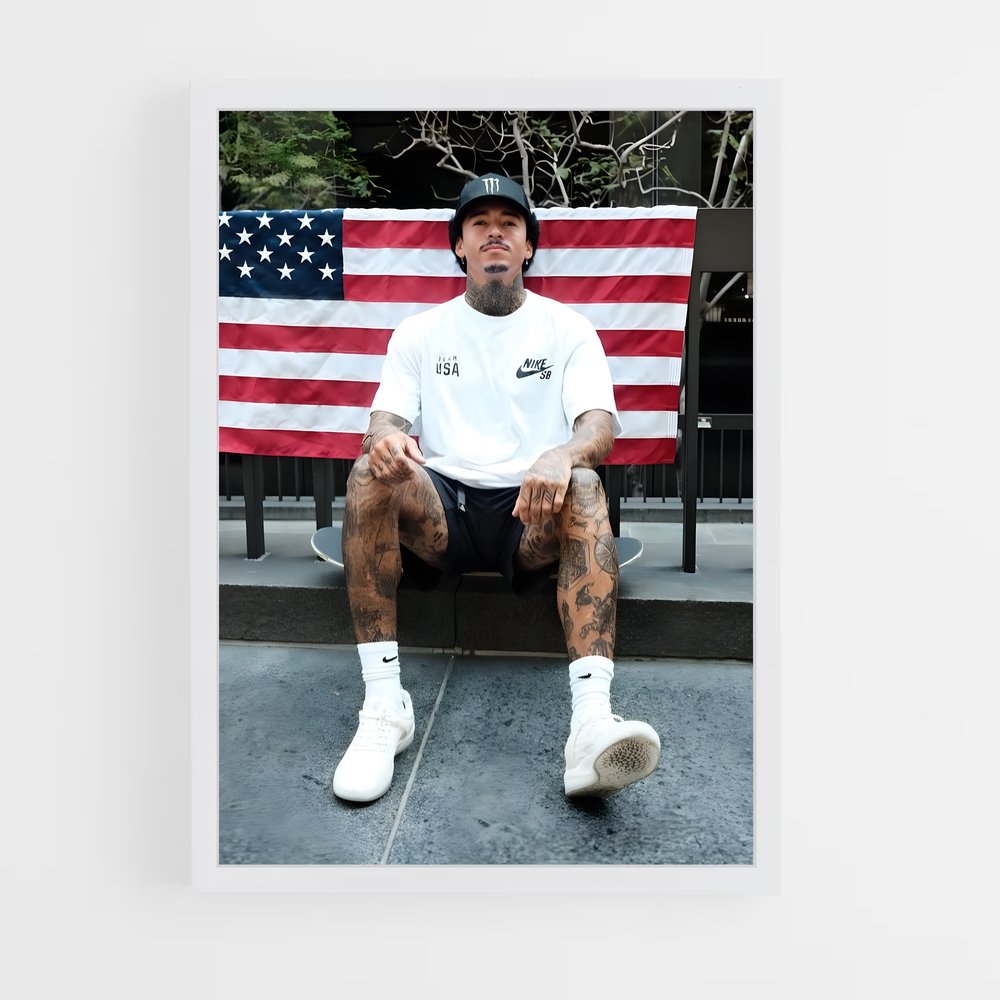 Poster American Skater – affiche Skateboard (vue 3)