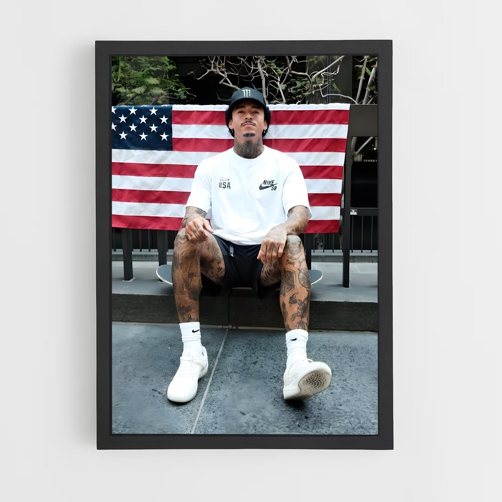 Poster American Skater – affiche Skateboard (vue 2)