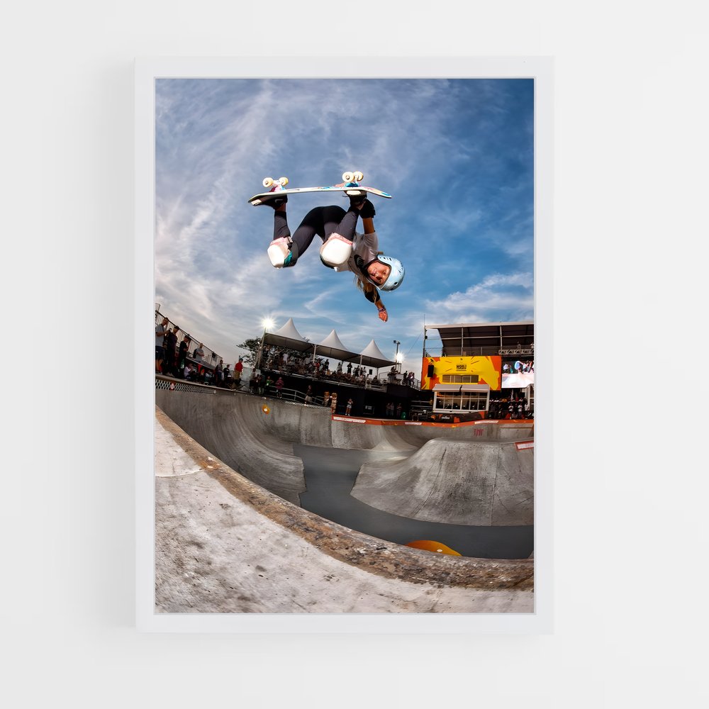 Poster Skater Aérien – affiche Skateboard (vue 3)