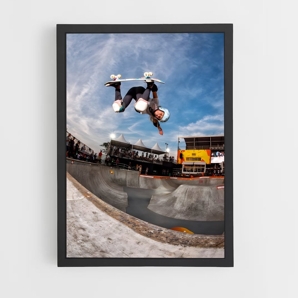 Poster Skater Aérien – affiche Skateboard (vue 2)