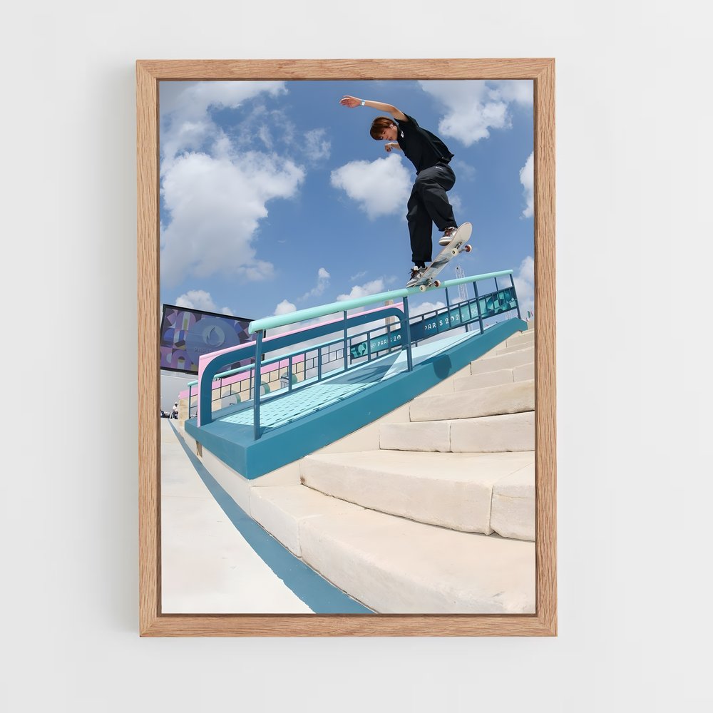 Poster Aerial Trick – affiche Skateboard (vue 4)