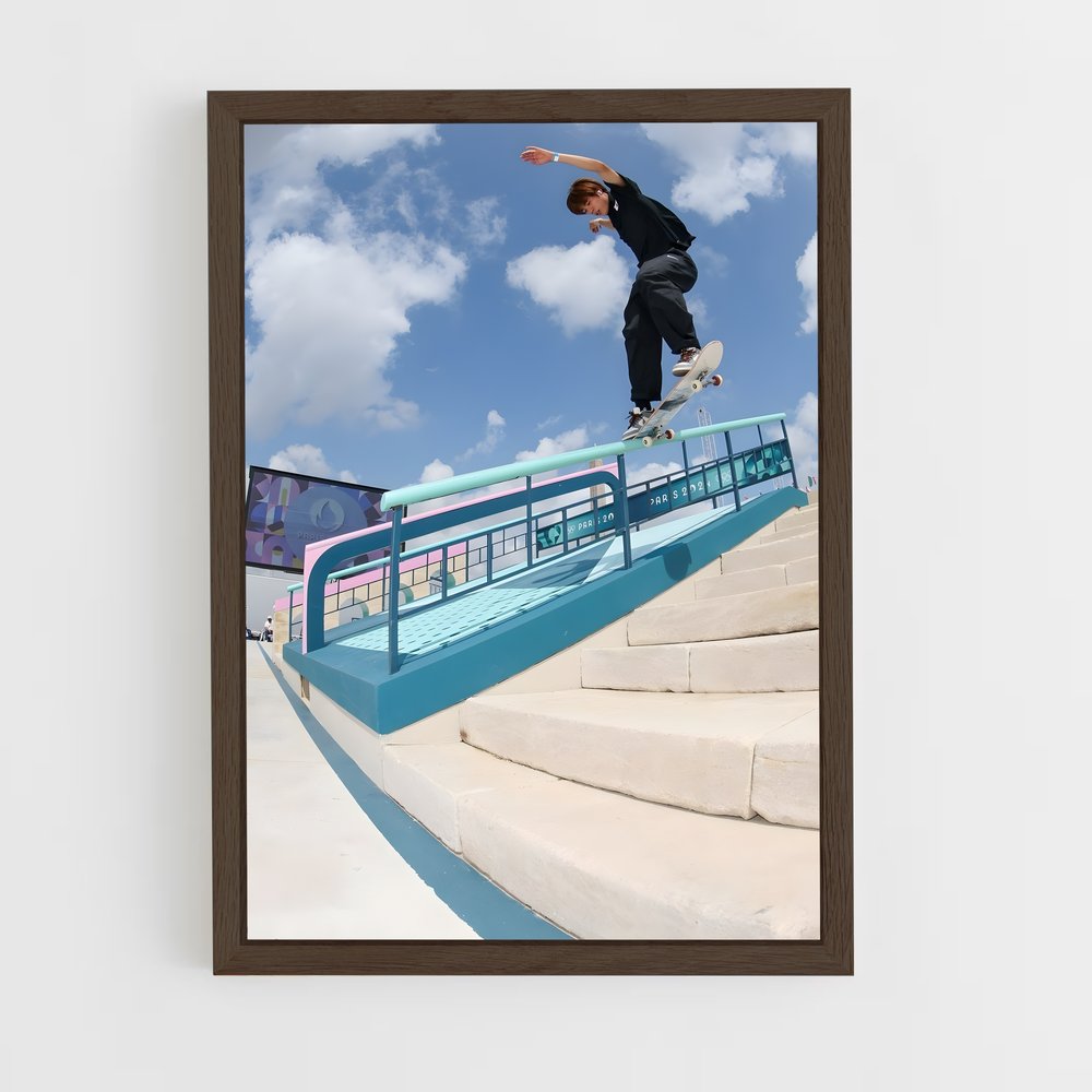 Poster Aerial Trick – affiche Skateboard (vue 5)