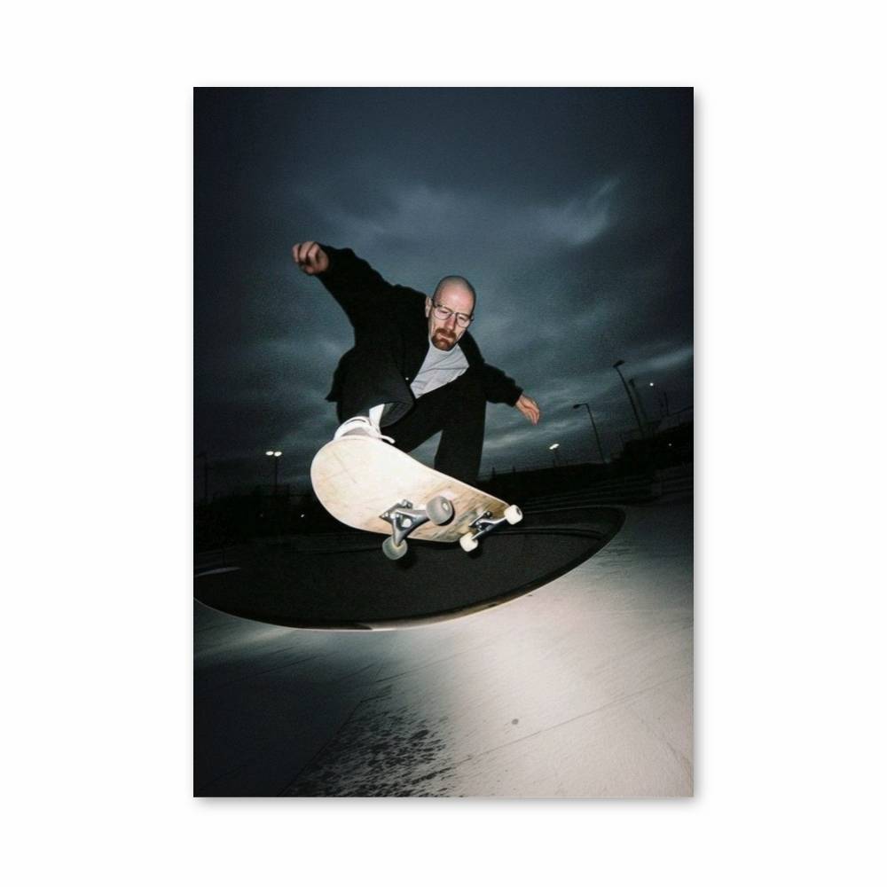 Poster Skater Nocturne – affiche Skateboard