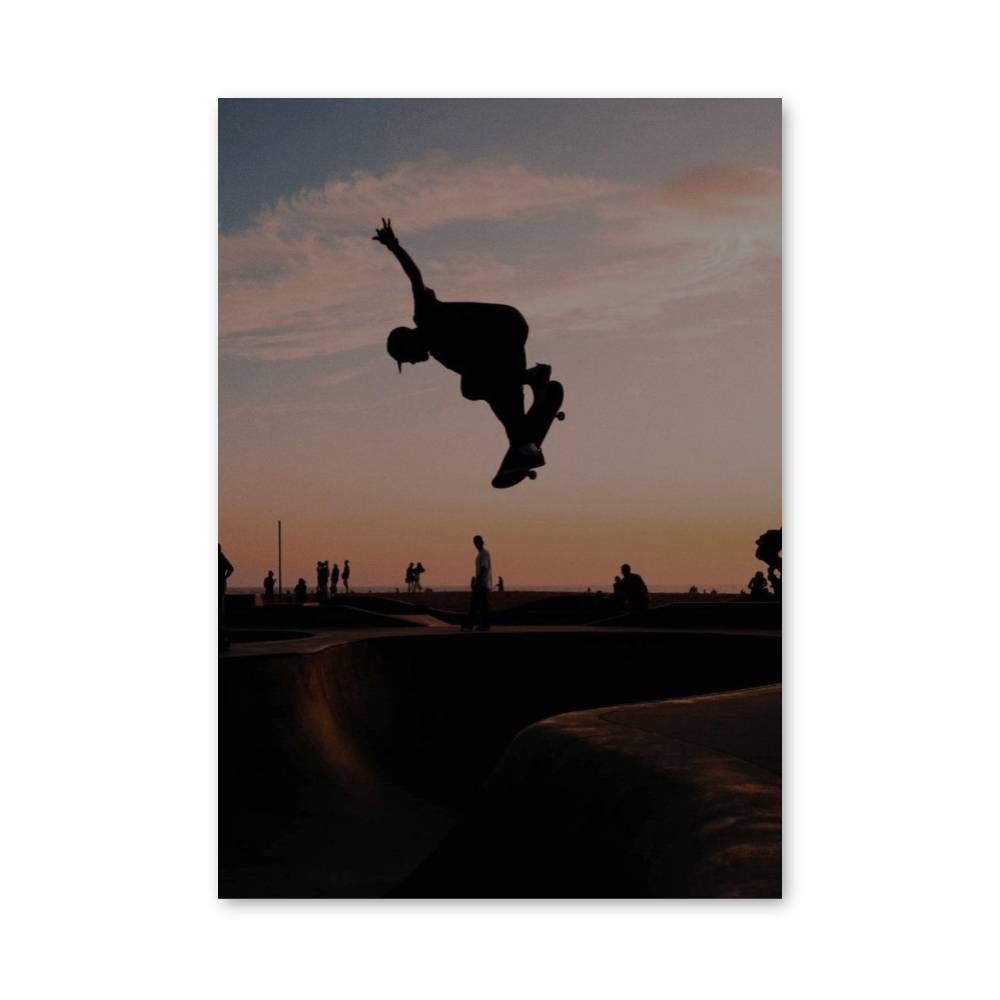 Poster Sunset Skater – affiche Skateboard