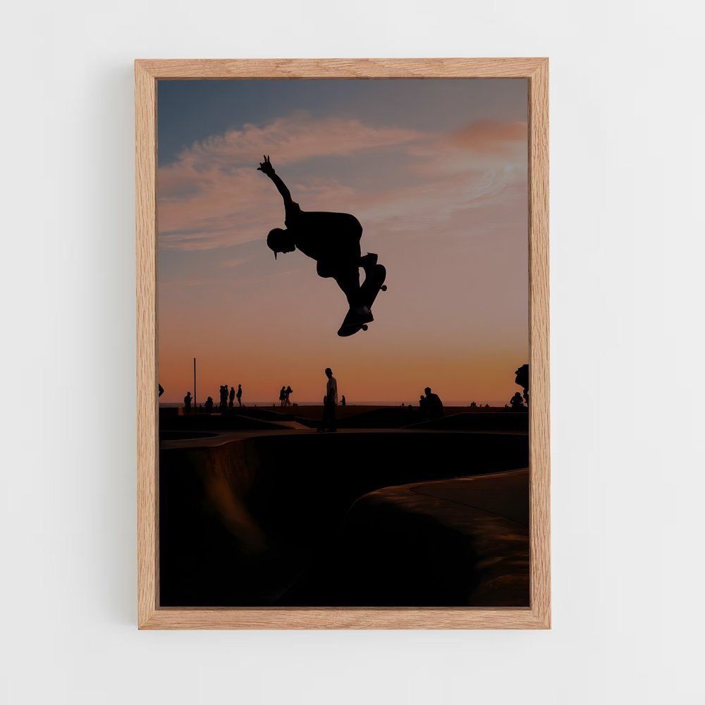 Poster Sunset Skater – affiche Skateboard (vue 4)