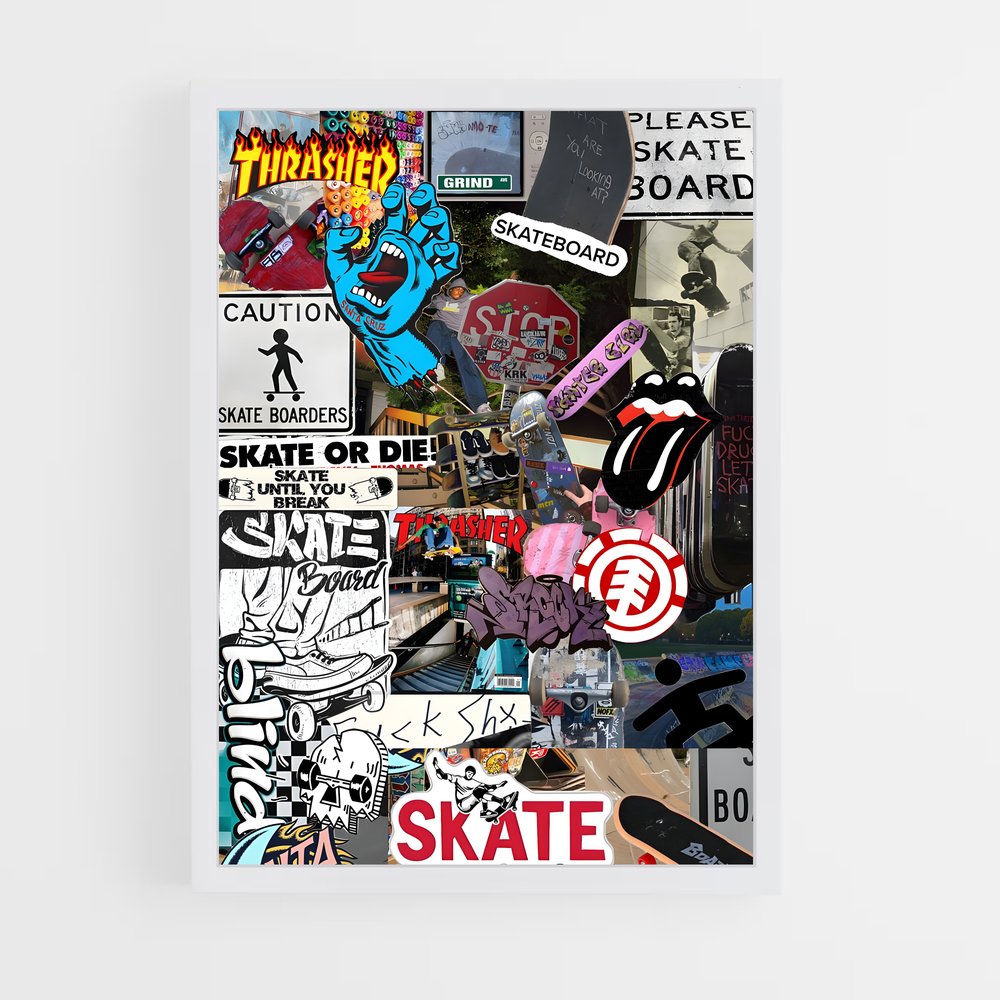 Poster Skate Vibes – affiche Skateboard (vue 3)