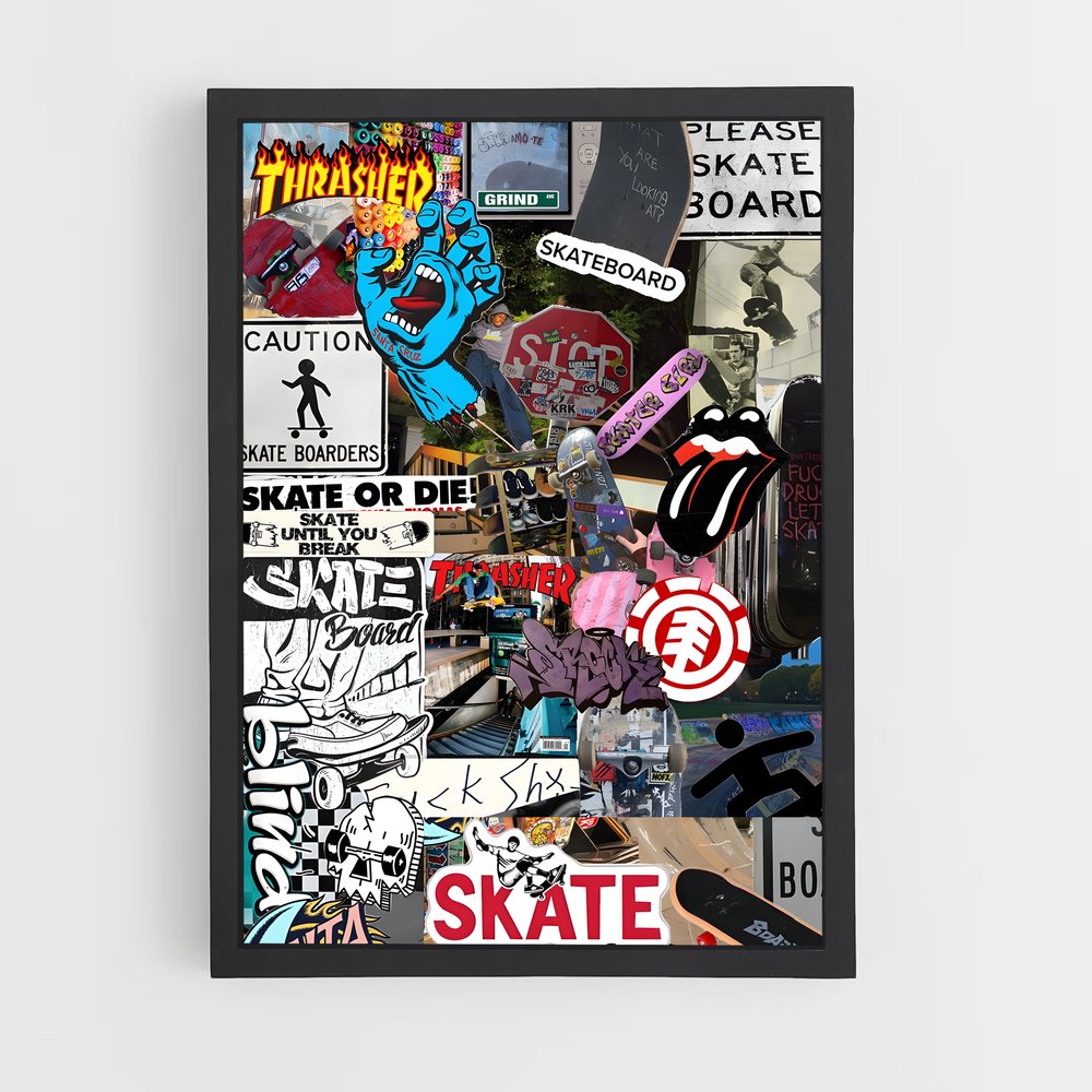 Poster Skate Vibes – affiche Skateboard (vue 2)
