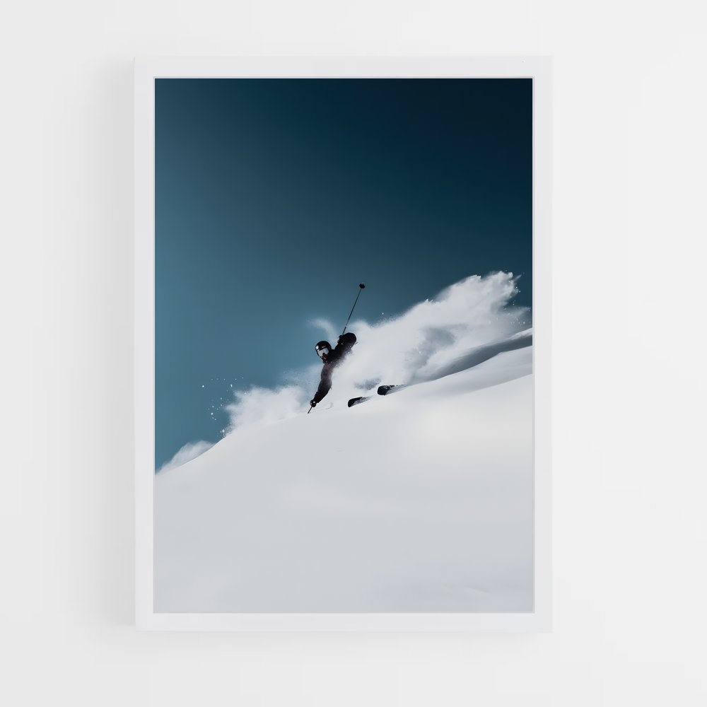 Poster Descente Époustouflante – affiche Ski (vue 3)