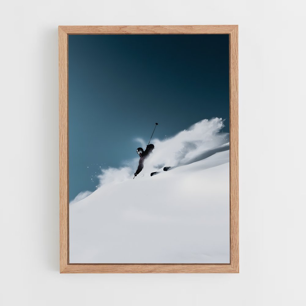 Poster Descente Époustouflante – affiche Ski (vue 4)