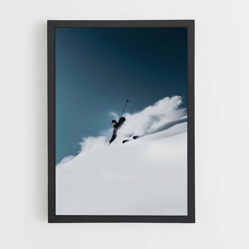 Poster Descente Époustouflante – affiche Ski (vue 2)