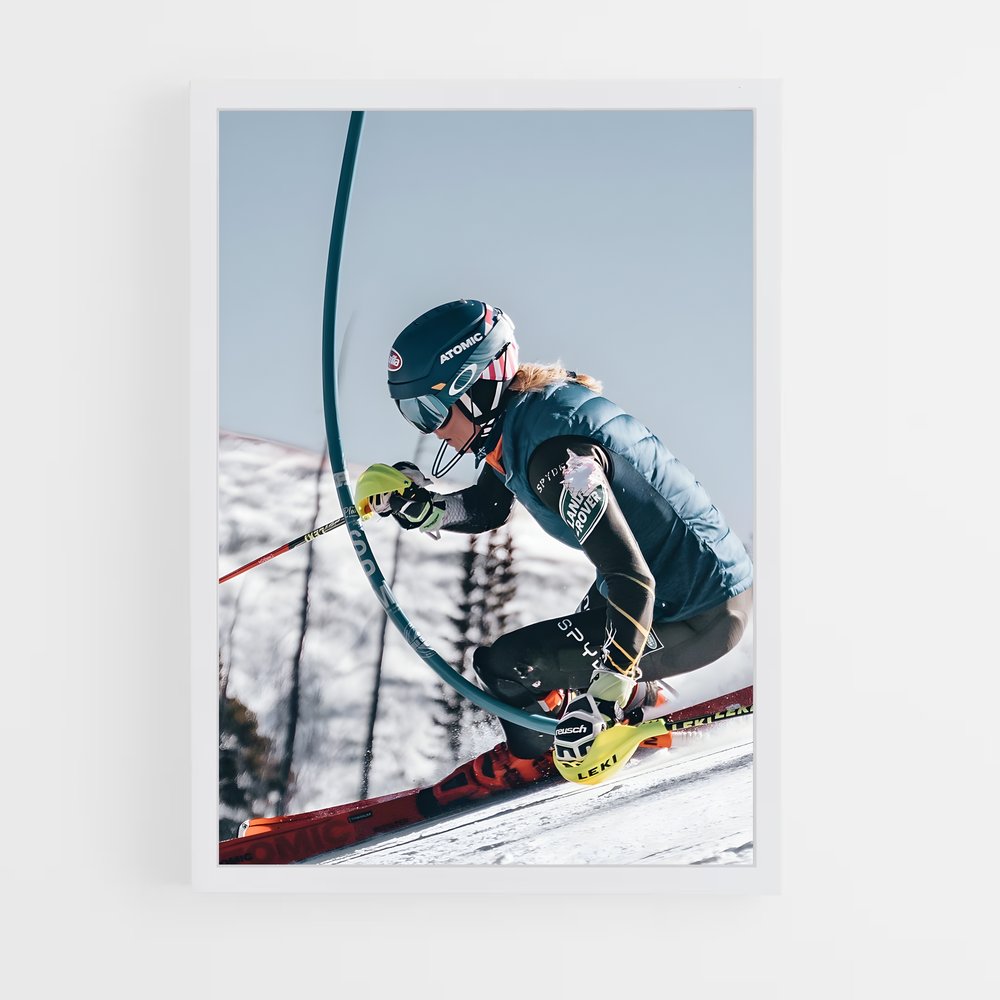 Poster Élan de Descente – affiche Ski (vue 3)