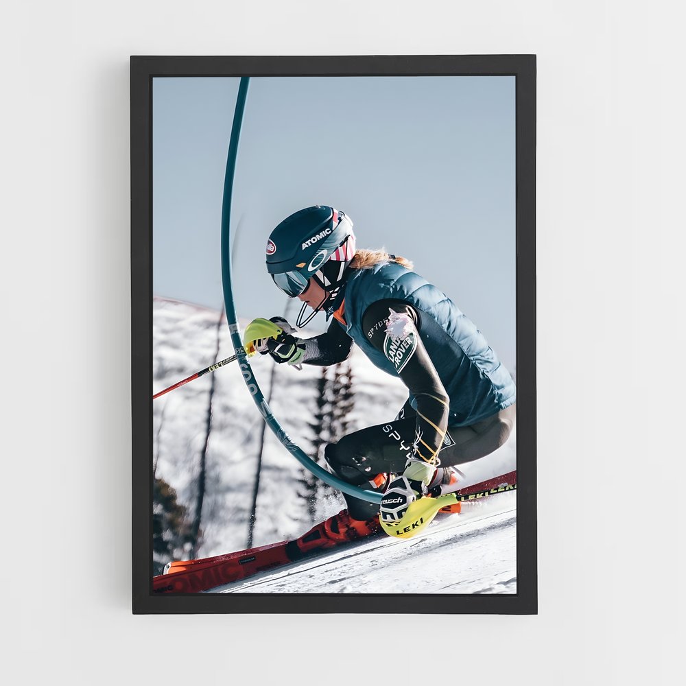 Poster Élan de Descente – affiche Ski (vue 2)