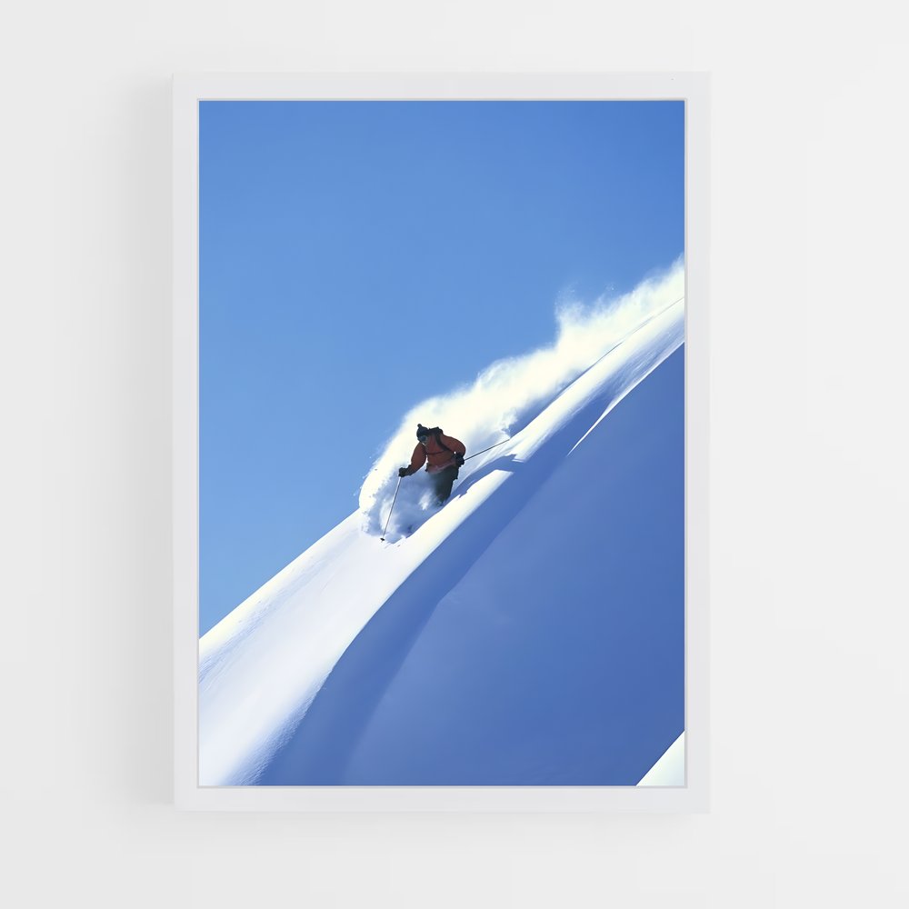 Poster Évasion Blanche – affiche Ski (vue 3)