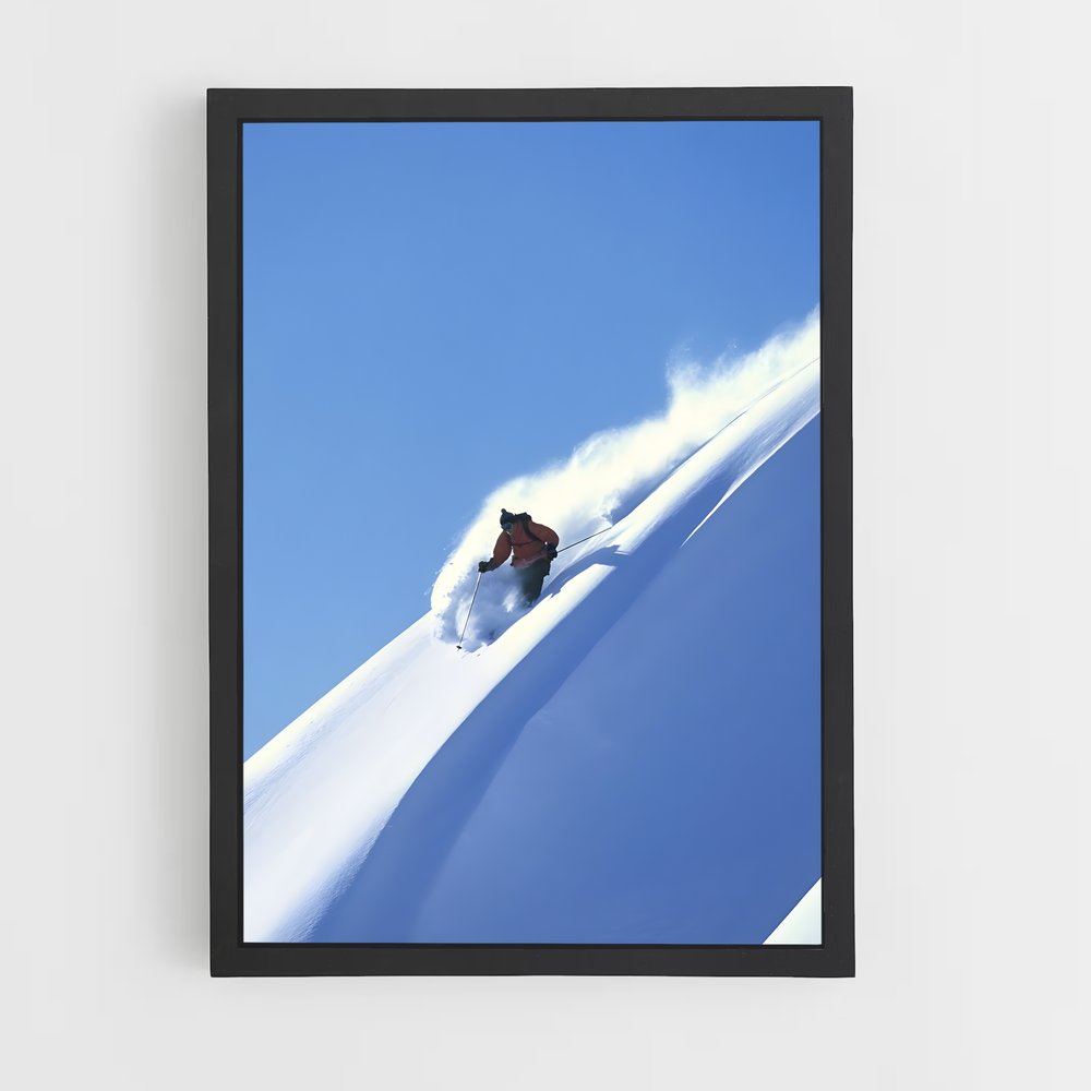 Poster Évasion Blanche – affiche Ski (vue 2)