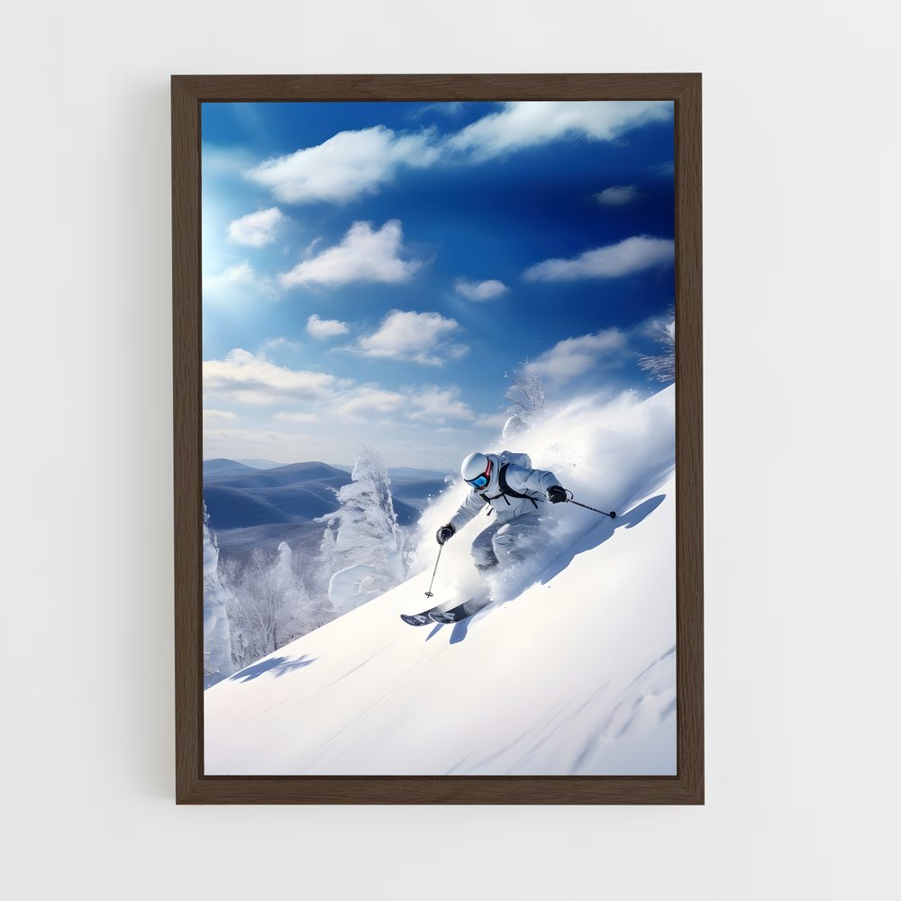 Poster Descente Alpin – affiche Ski (vue 5)