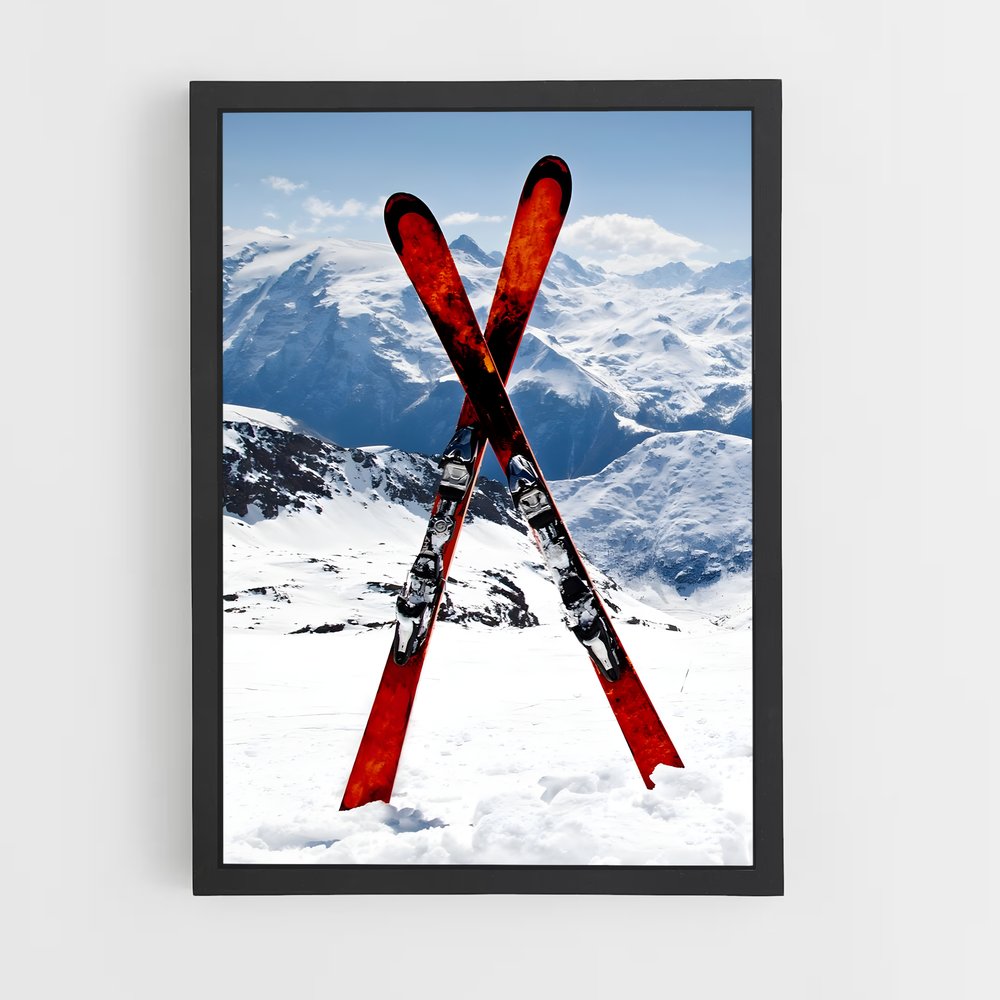 Poster Sommets Enneigés – affiche Ski (vue 2)
