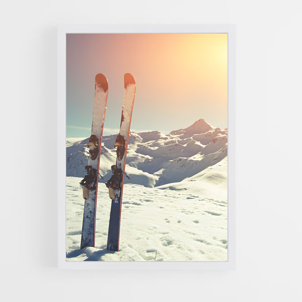 Poster Alpes Enneigées – affiche Ski (vue 3)