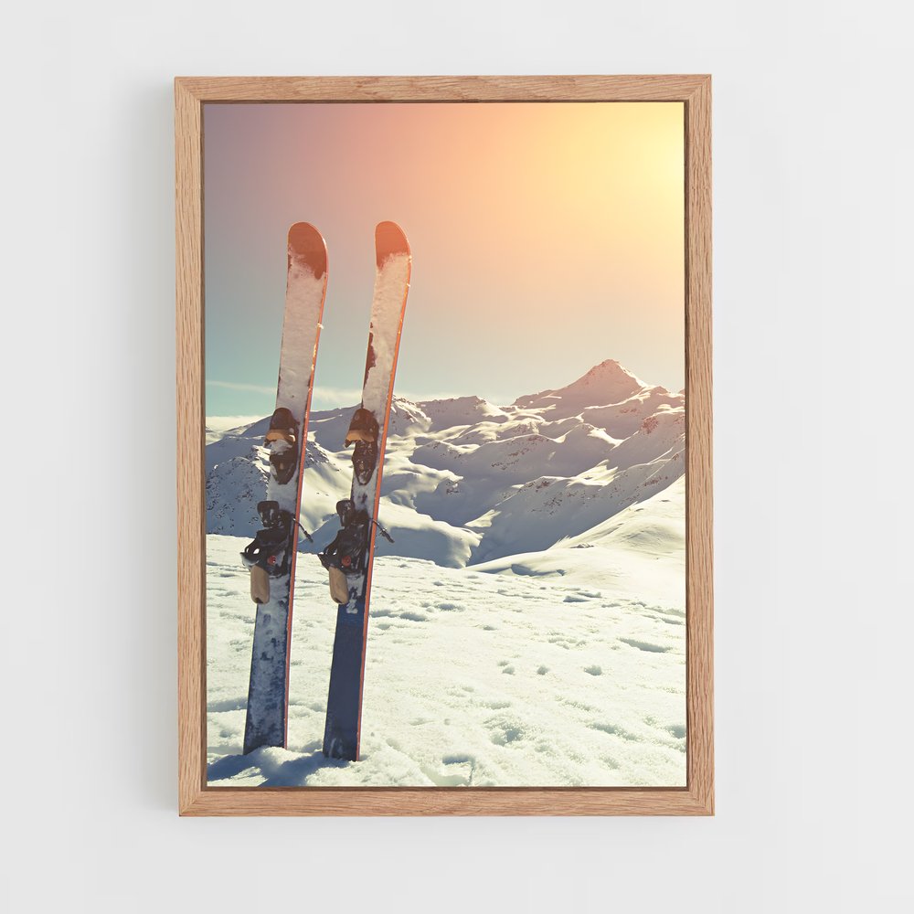 Poster Alpes Enneigées – affiche Ski (vue 4)