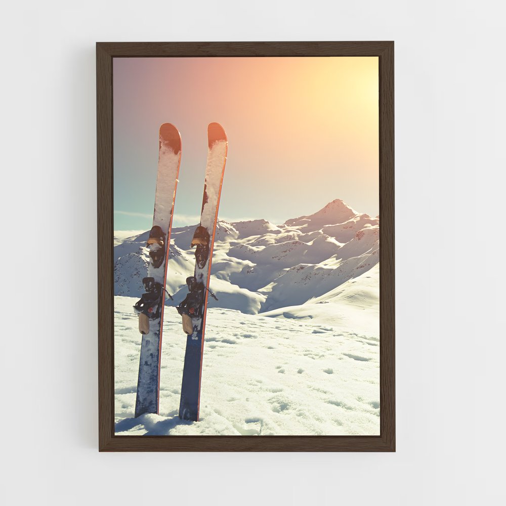 Poster Alpes Enneigées – affiche Ski (vue 5)