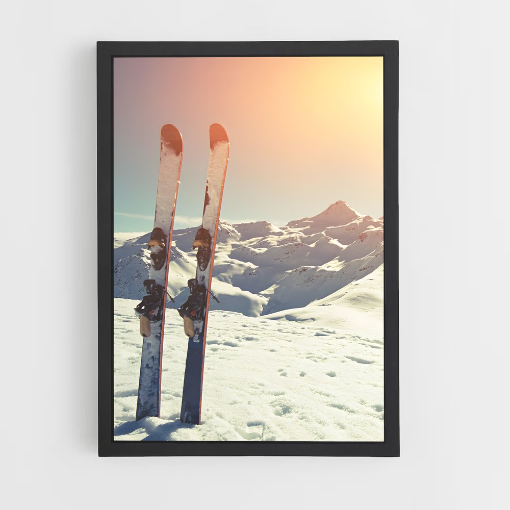 Poster Alpes Enneigées – affiche Ski (vue 2)