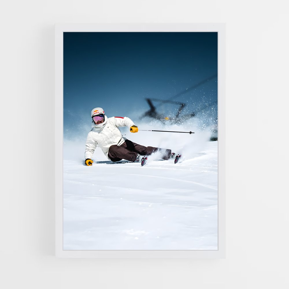 Poster Descente Glacée – affiche Ski (vue 3)