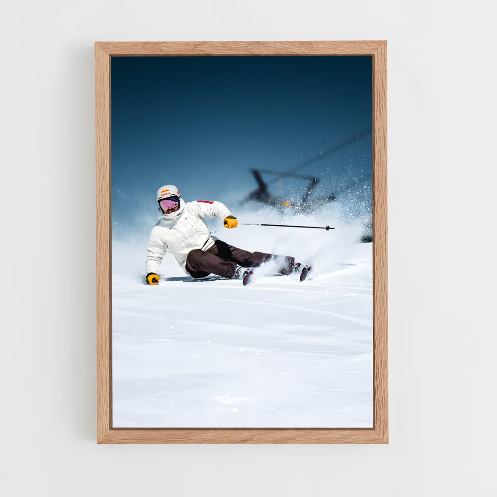 Poster Descente Glacée – affiche Ski (vue 4)